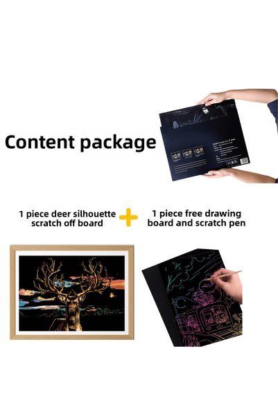 minyaturia Scratch Art Hobby Set – Scratch Pen and Extra Drawing Paper as a Gift – Scratch Painting Set
