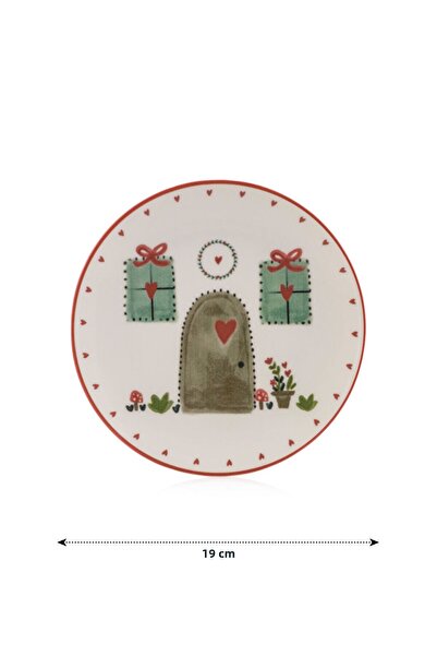 LC Waikiki Sparkling Choices from Shining Store |   Christmas Themed Porcelain Cake Plate 19 cm