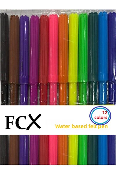 fcx Water-Based Felt Tip Pen 12 Colors