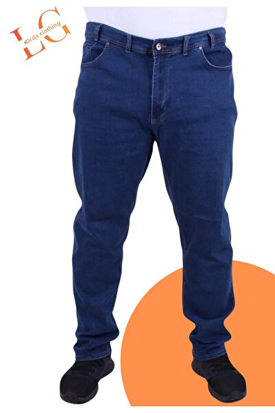 LORDA GİYİM Men's Jeans Pants Oversized Big Size Super Oversized Lycra High Waist Wide Fit