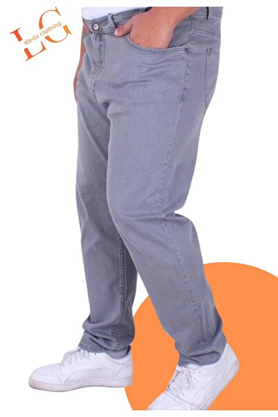 LORDA GİYİM Men's Jeans Pants Oversized Big Size Super Oversized Lycra High Waist Wide Fit