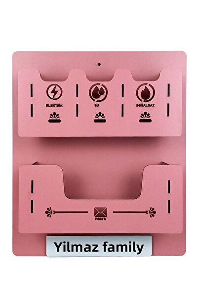 kutuTR Apartment Shared Bill & Mailbox Wooden - Pink