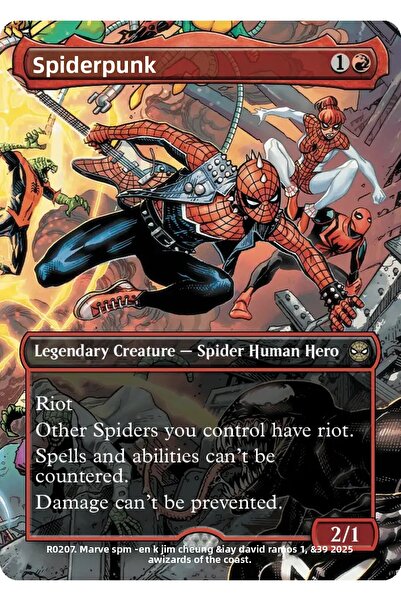 Magic The Gathering بطاقة لعبة مرخصة من Spider-Punk R-0207