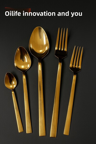 LİLA HOME Gold 60 Piece Huma Cutlery Set