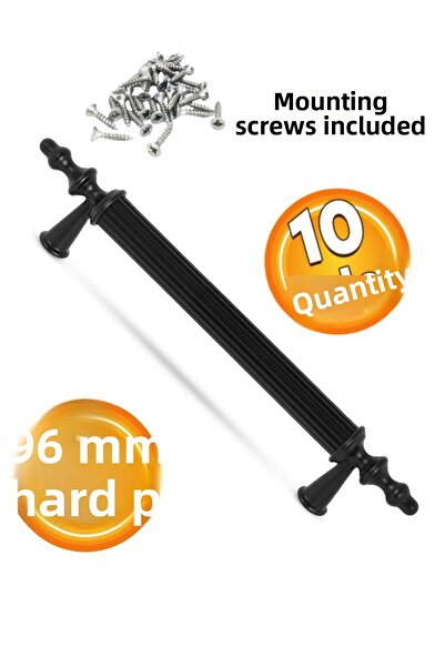 evizmo PLASTIC DUR 10 BUC. 96 mm Mobilier negru pentru sertar de bucătărie, d...