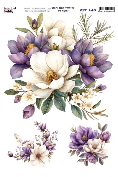 İstanbul Hobi Dark Background Water Transfer Paper 25X35Cm Kst-143