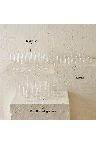 Bella Maison طقم أكواب خريفية 36 قطعة طبيعي