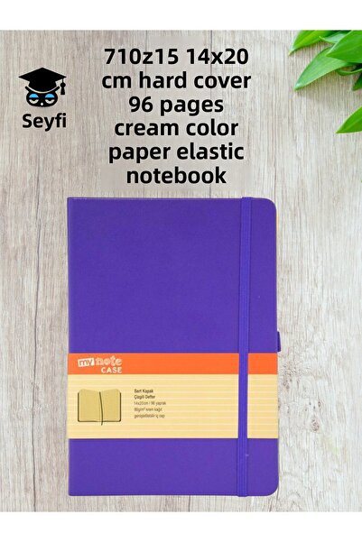 Mynote RIBBED 14x20 CM HARD COVER 96 SHEETS CREAM COLOR PAPER RUBBERED NOTEBOOK