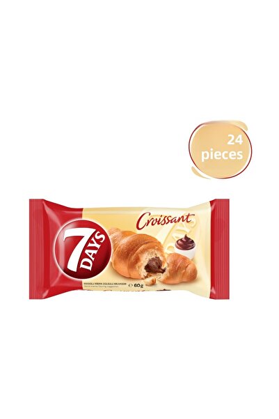 7DAYS 7 Days Cocoa Croissant 60g (Pack of 24) – Chocolate Filled Flavor