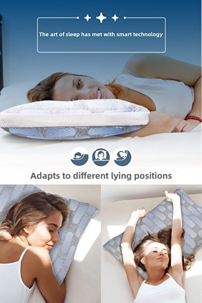 PUFYMAX pernă ortopedică terapeutică, pernă de susținere a gâtului cu particule visco, țesătură din bumbac prietenoasă cu coloana vertebrală