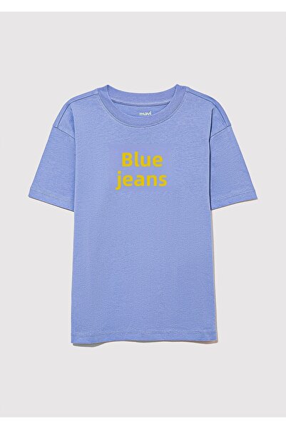 Mavi Tricou imprimat cu blugi, cu croiala lejeră/cu o formă relaxată 6610287 -80591