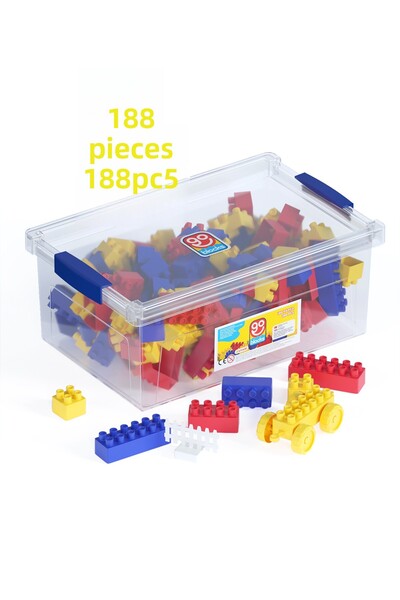 Go Toys Go Blocks 188 Pieces Building Set with Storage Box Building Block Set