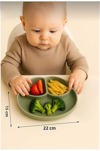 CKM silikon طبق طعام مكون من 3 أقسام مصنوع من السيليكون بنسبة 100% - خالٍ من ...