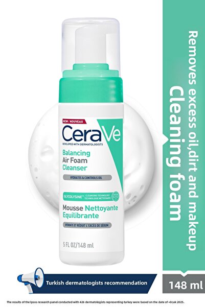 CeraVe غسول الوجه الرغوي المتوازن للبشرة المختلطة والحساسة 148 مل