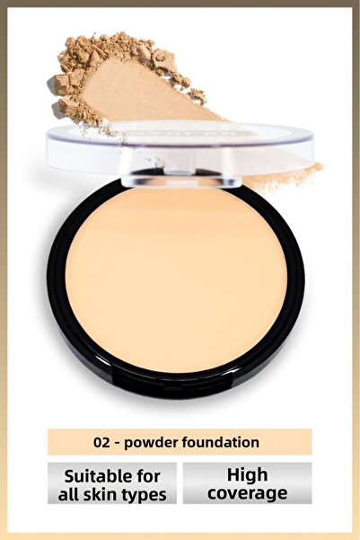 MUJGAN Single Oval High Coverage Powder Foundation No:2