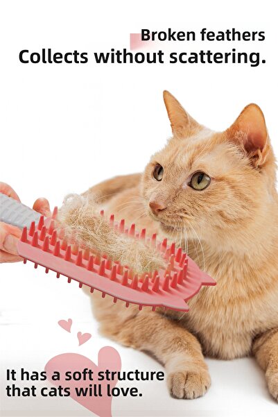 ATA HOME Silicone Cat Dog Comb Hair Collector Comb Hair Collection Brush Comb for Short-Haired Cats