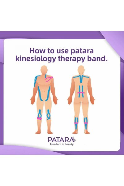 Patara Well Navy Blue Sports and Therapy Tape, Sport Tape Tape, Athlete Muscle Pain Tape