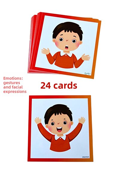 Loyameri Kidsshop بطاقات المشاعر والإيماءات/مرحلة ما قبل المدرسة/نشاط تعليمي خاص