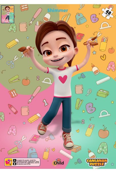 TRT ÇOCUK PIRIL Pırıl Canlanan Puzzle (Ar) - Canlanan Puzzle Pırıl- Efe Set of 2