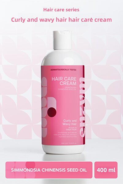 ENZYM COSMETICS كريم العناية بالشعر لتعزيز التجعيدات للشعر المجعد والمموج 400 مل