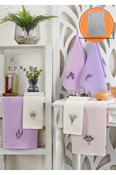 Rebeka Set of 6 Kitchen Drying Cloths Lavender