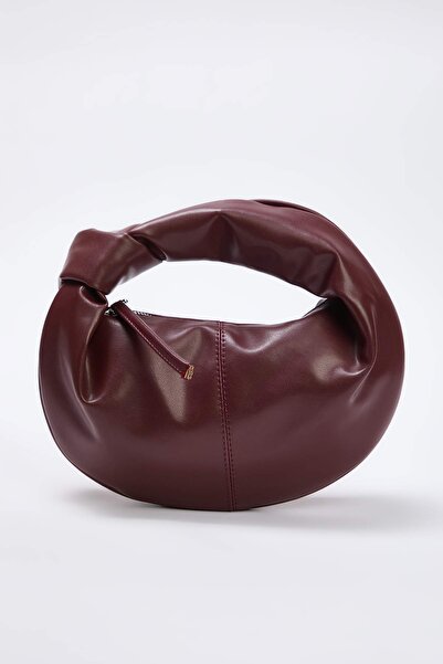 TRENDYOL SHOES Claret Red Women's Mini Oval Shoulder Bag Takss25Oc00068
