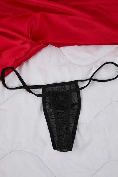 Trendyol Collection Μαύρο τούλι ίσιο Babydoll THMAW26LL00019