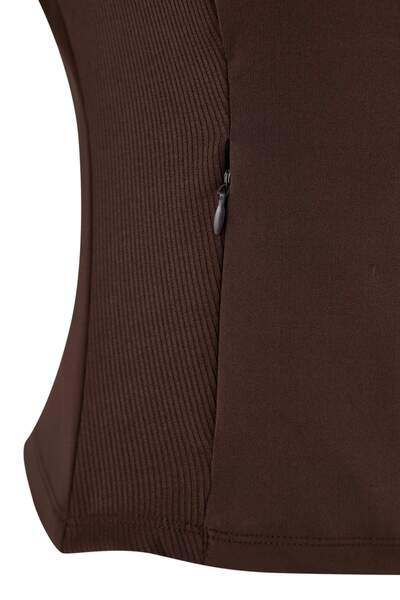 Trendyol Collection Καφέ πλεκτό αθλητικό μπουφάν κατάδυσης/σκούμπα THMAW26SK00004