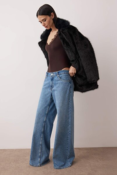 Trendyol Collection Brown Knitted Lace Collar Detailed Body Tpraw25Bd00007