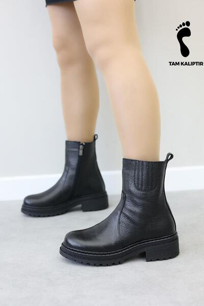 FAST STEP Жіночі черевики з товстою підошвою та хутром з натуральної шкіри - 257KZA621