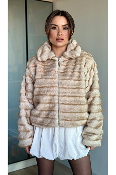 Mzr Collection KADIN FERMUARLI SUNİ KÜRK