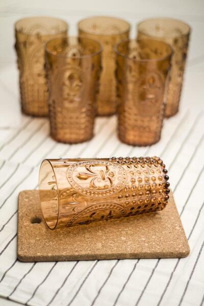 EWs 750 ml Acrylic Honey Single Tall Cup & Water Soft Drink Cup - Large Size and Not Glass