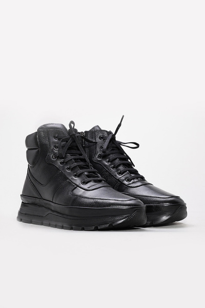 FAST STEP Ανδρικές κλασικές μπότες από γνήσιο δέρμα και γούνα 214KMA3252