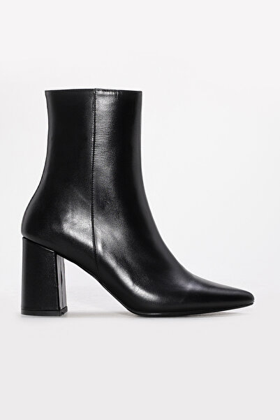 FAST STEP Дамски ботуши с дебел ток от естествена кожа 215DZA3211