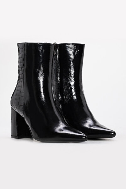 FAST STEP Hakiki Deri Kadın Kalın Topuklu Bot 215DZA3211