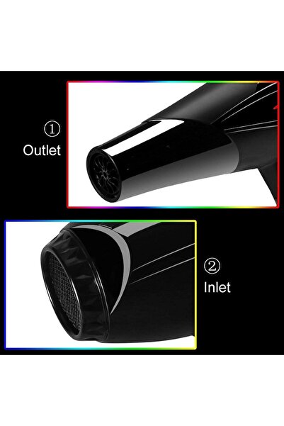 Denx AB Wakeel 2500W Professional Hair Dryer– Hot & Cold Air, 2 Speed Adjustment, DX1349