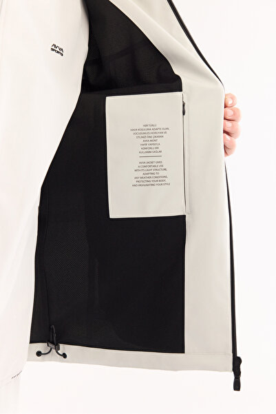 Avva Men's Grey Hooded Water Repellent Windproof Lightweight Seasonal Comfort Fit Coat A52Y6036