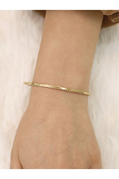 ZEYNEPLİ GOLD 14 Ayar Altın Elastik Vrsce Kelepçe Bileklik