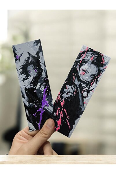 Anka Atolye Nezuko & Shinobu Demon Slayer Kitap Ayracı 2'li Set – Anime Temal...