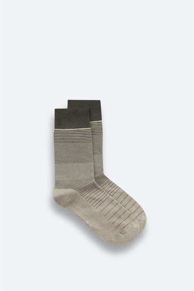 Avva Men's Khaki Bamboo Patterned Socks A52Y8501