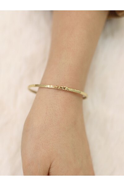 ZEYNEPLİ GOLD 14 Ayar Altın Elastik Vrsce Kelepçe Bileklik