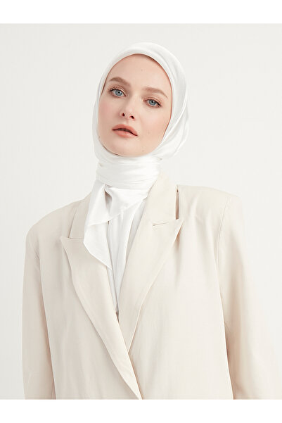 Şaless Tesettür Kadın Janjan-janjanlı Krinkıl Abiye Eşarp-inci Beyazı- 100x100cm