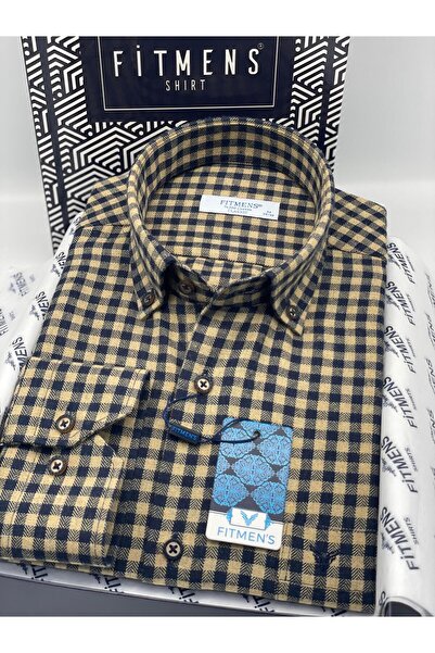 Fitmens Classic Long Sleeve Winter Plaid Lumberjack Collar Buttoned Cotton Gift Boxed Men's Shirt Fs-003128 - Ka
