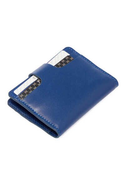 Tergan Синій шкіряний унісекс-гаманець для кредитних карток - S1KK00001653-J1F