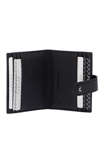 Tergan Black Genuine Leather Men's Credit Card Holder - S1Kk00001617-A41