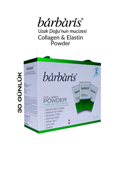 Barbaris Kolajen Powder Three Peptıdes Complex (BALIK-SIĞIR-TAVUK) Tip 1-2-3 Eklem , Kıkırdak ,kemik 30 Şase