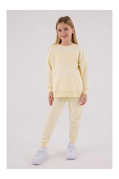 U.S. Polo Assn. 4-15 ani Licențiat Us Polo Assn Costum pentru fete-Limon