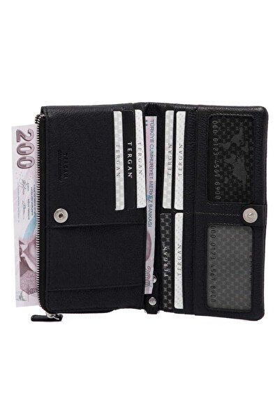 Tergan Μαύρη ανδρική τσάντα χαρτοφυλακίου από γνήσιο δέρμα - S1PC00001632-A6F