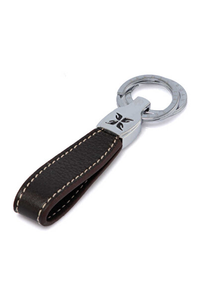 Tergan Μπρελόκ Unisex από γνήσιο δέρμα καφέ - S1AN00000248-A87