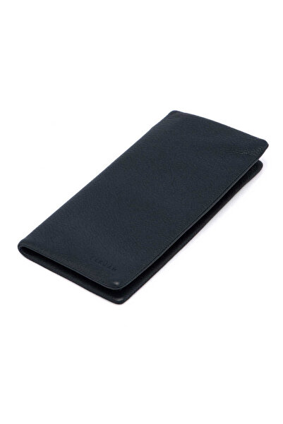 Tergan Navy Blue Genuine Leather Men's Wallet - S1Ce00001631-X86